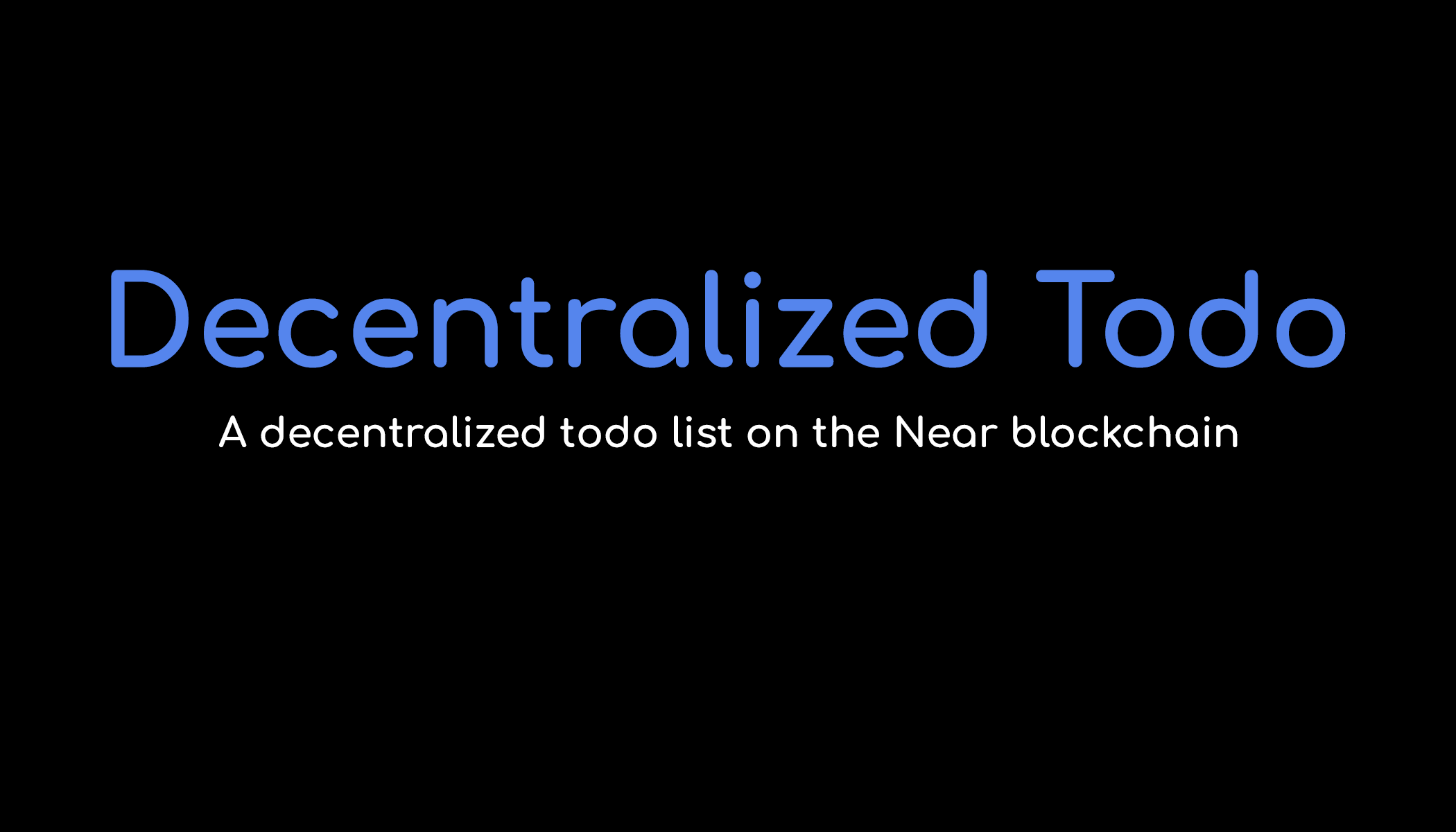 Decentralized Todo